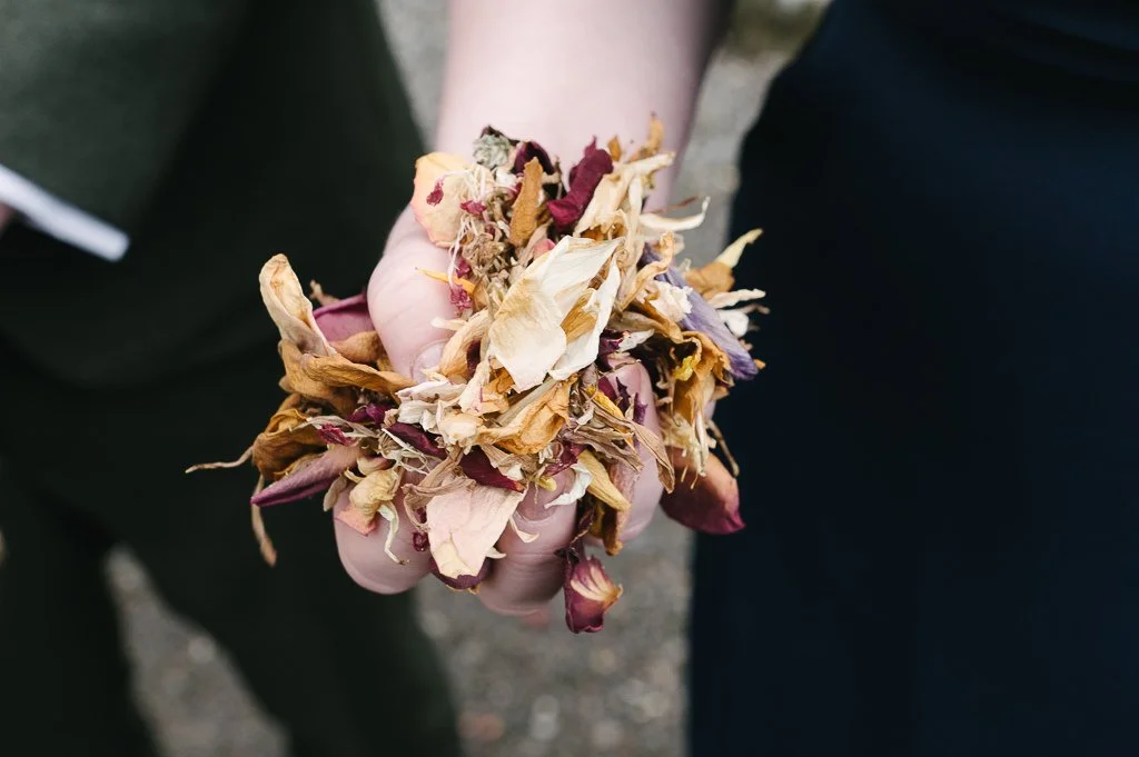hand full of confetti