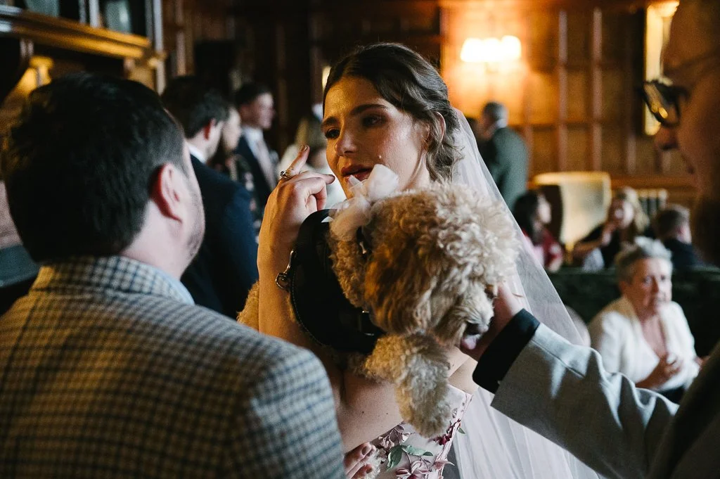 Leeds wedding photographer, bride talking