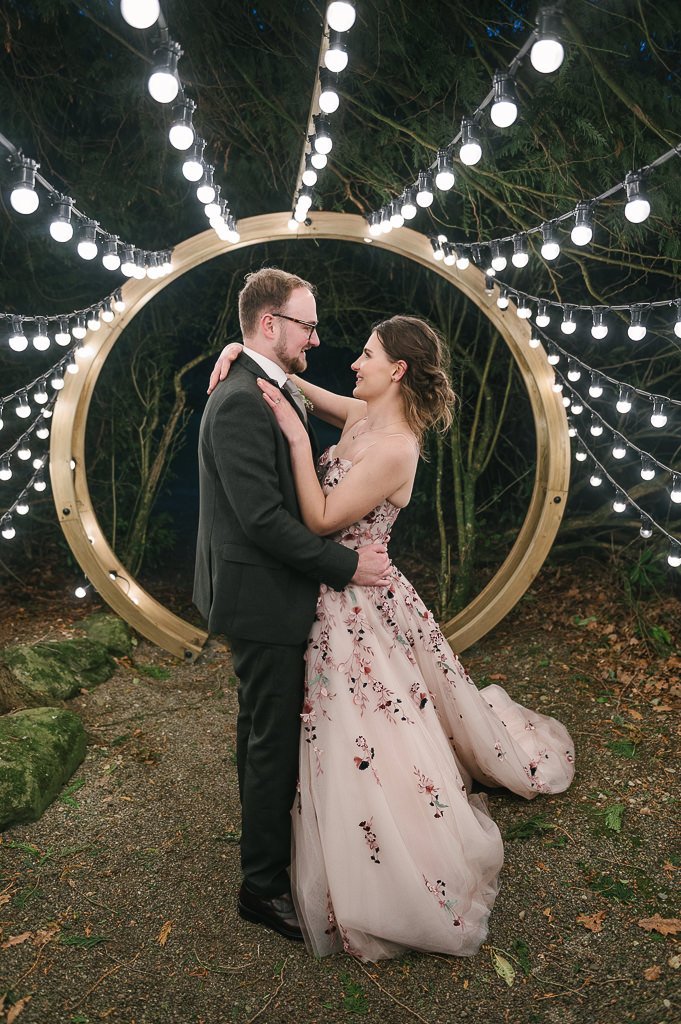Bride and groom portrait outside Armathwaite Hall by Mark Hillyer Harrogate Wedding Photography
