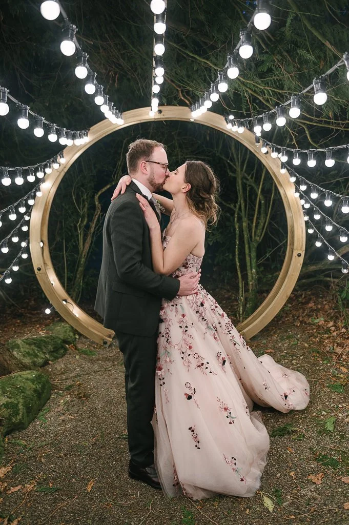 Bride and groom portrait outside Armathwaite Hall by Mark Hillyer Skipton Wedding Photography