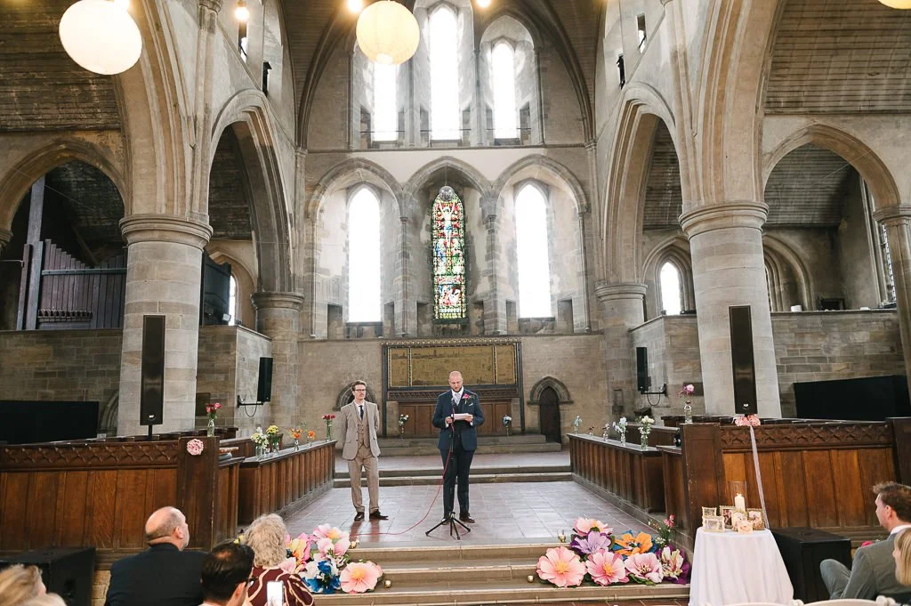 Left Bank Leeds wedding venue has the ambience of a church but you can have your own ceremonies there