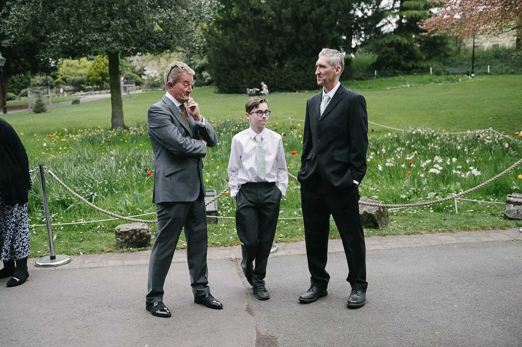 Bride to be Hospitium York Wedding guests talking