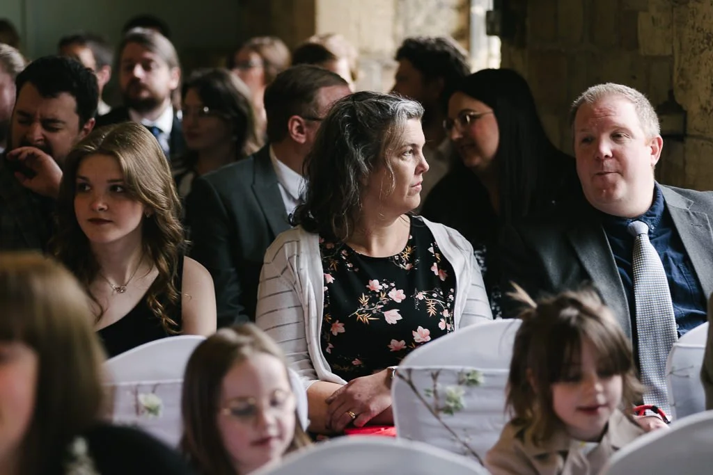 Wedding photographer Leeds guests awaiting the bride