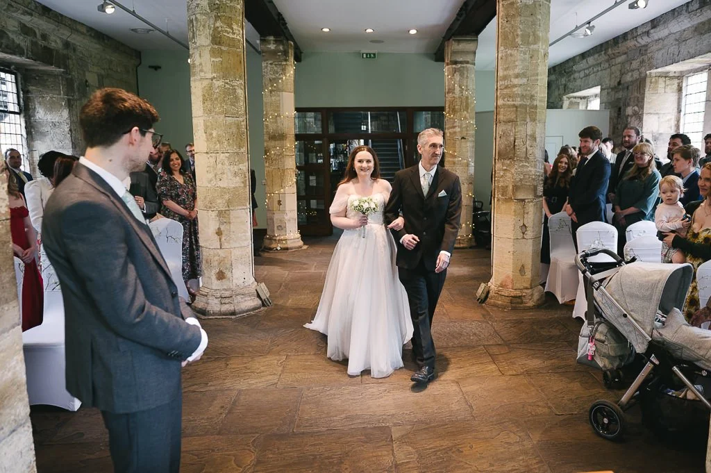 Wedding Venue near me Bride walking down the aisle