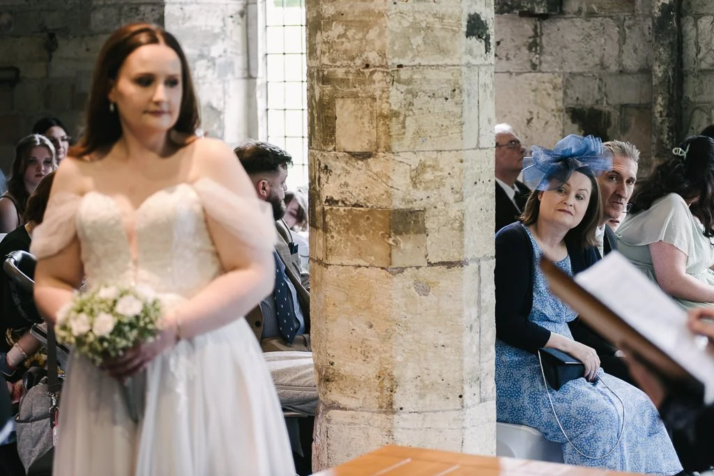 Yorkshire Wedding Photographer Bride and her mum during the ceremony
