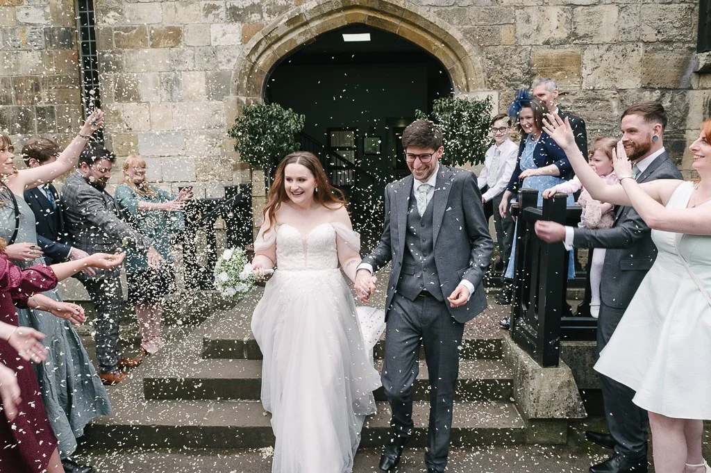 Leeds Wedding Photographer Confetti throwing