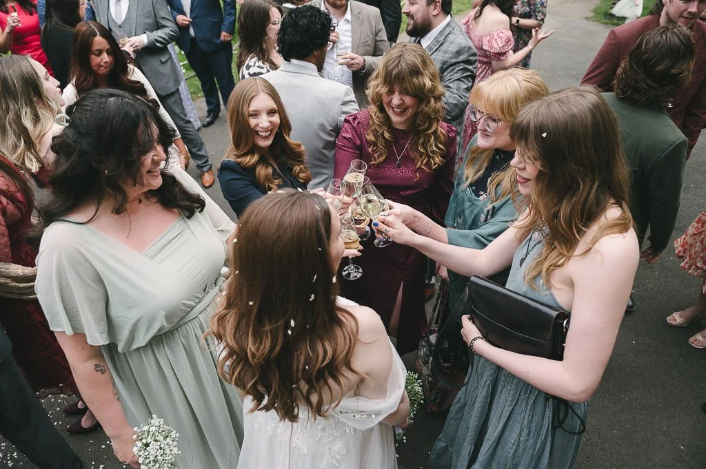 Looking at the brides ring