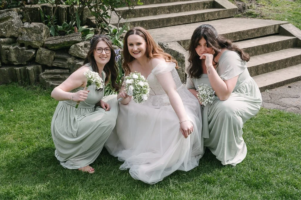 Bride and bridesmaids