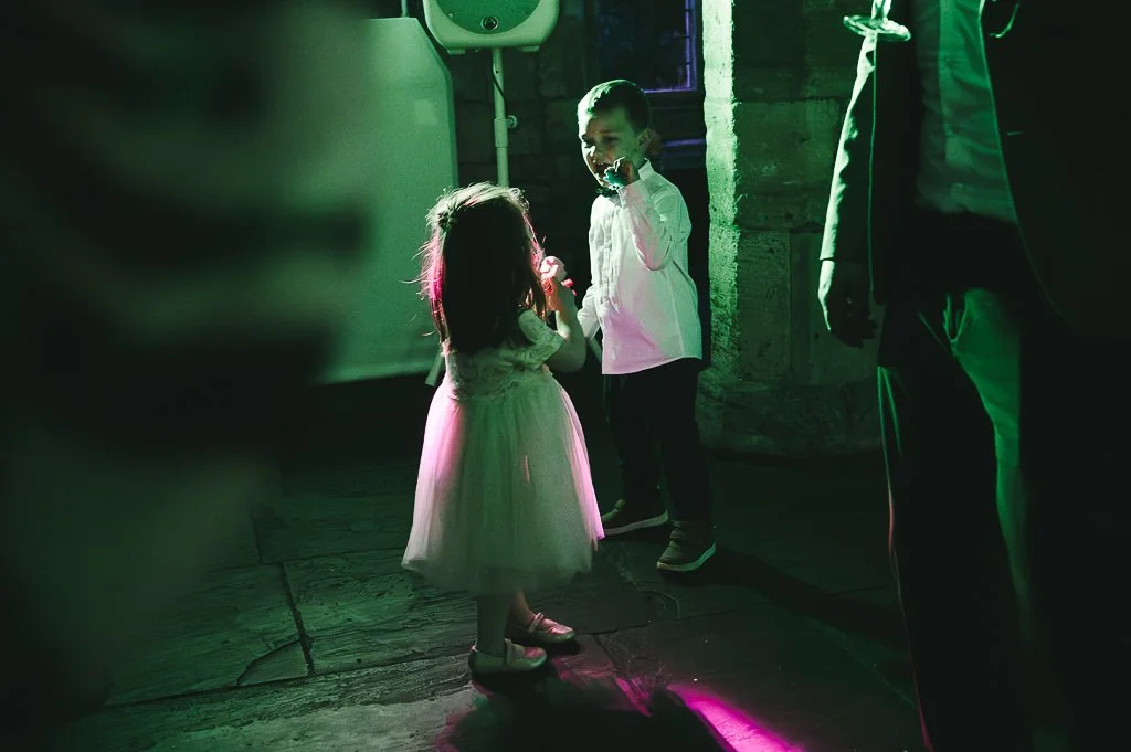 Young guests dancing