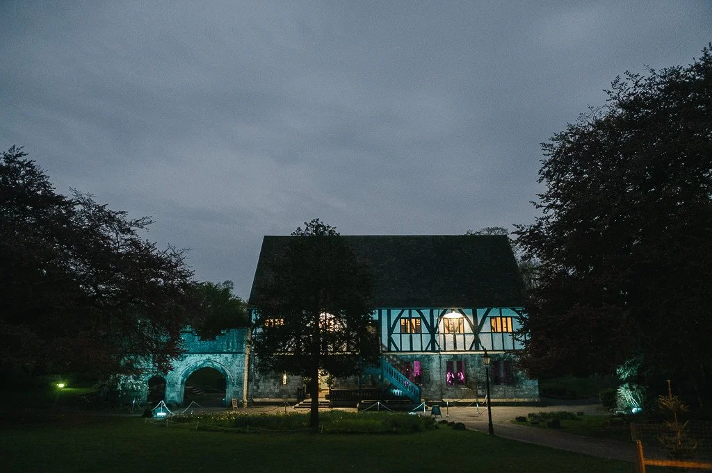 Yorkshire wedding venue The Hospitium in York by night