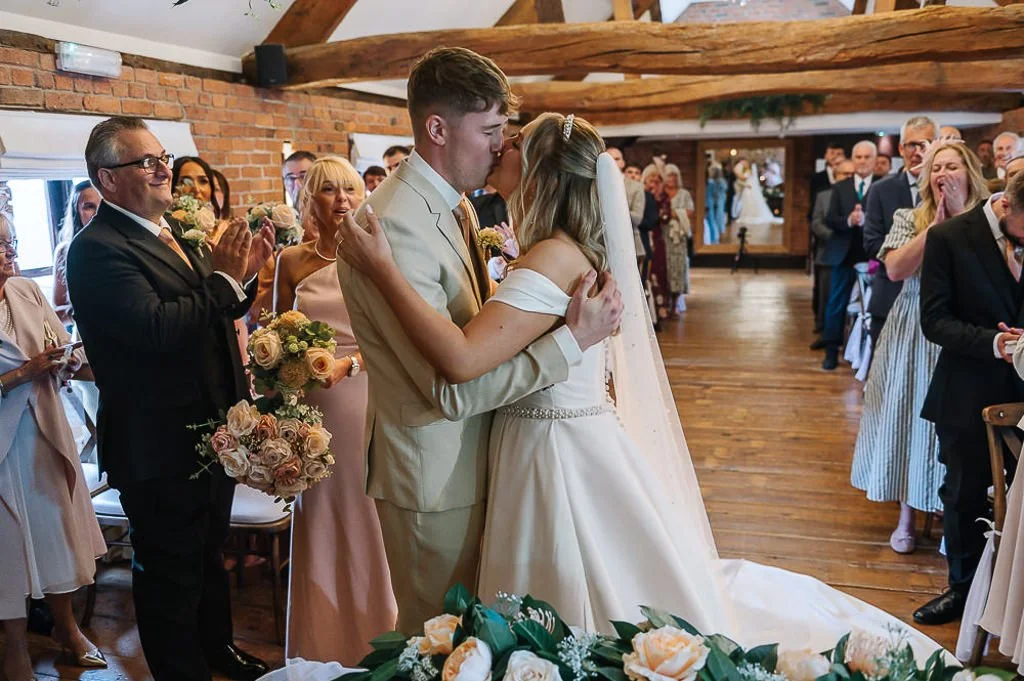 First kiss as a married couple