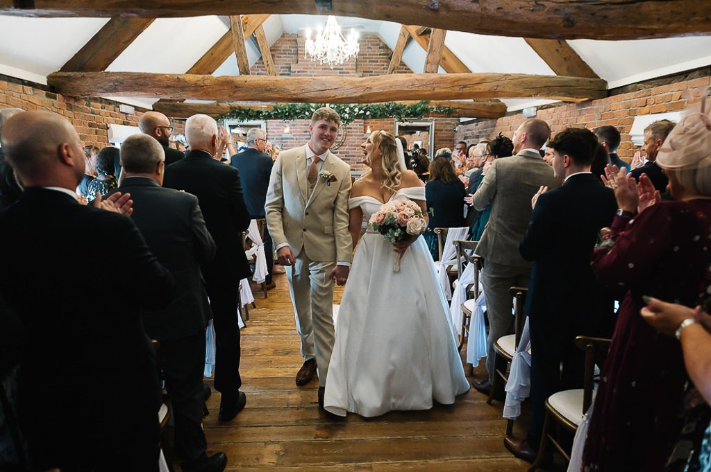 Leaving the ceremony