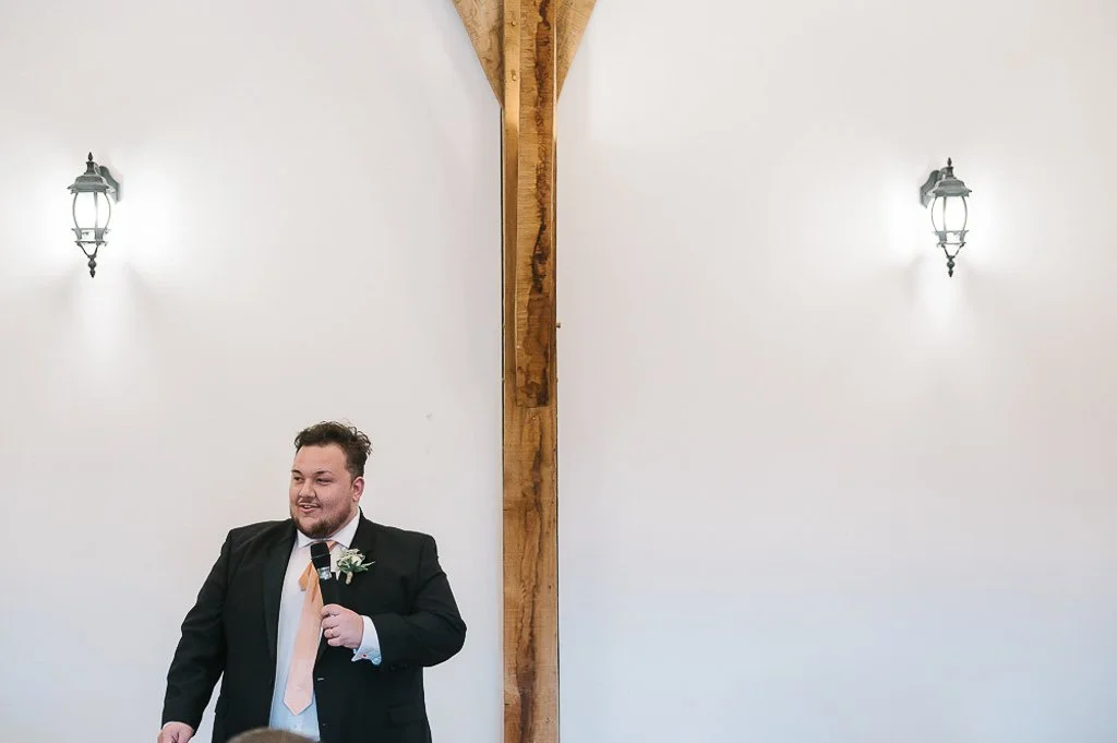 Best man making his speech