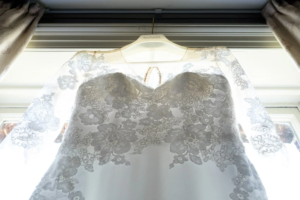 Wedding dress closeup
