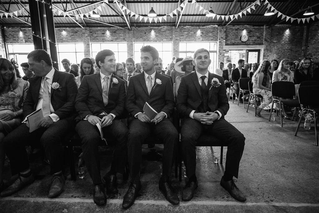 Josh the groom waiting patiently