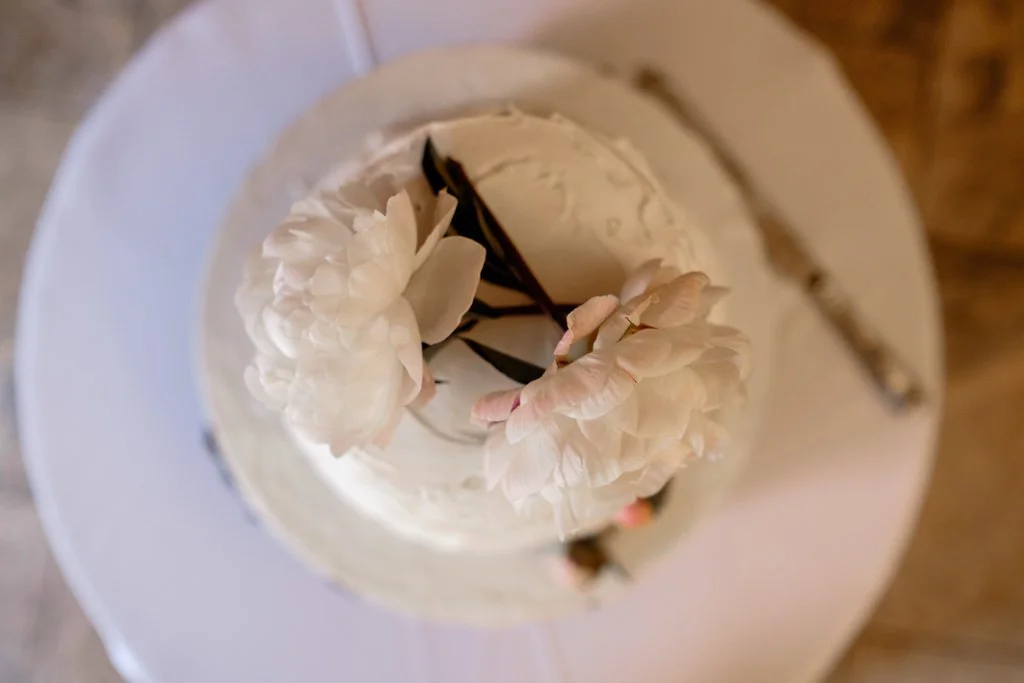 Wedding cake from above