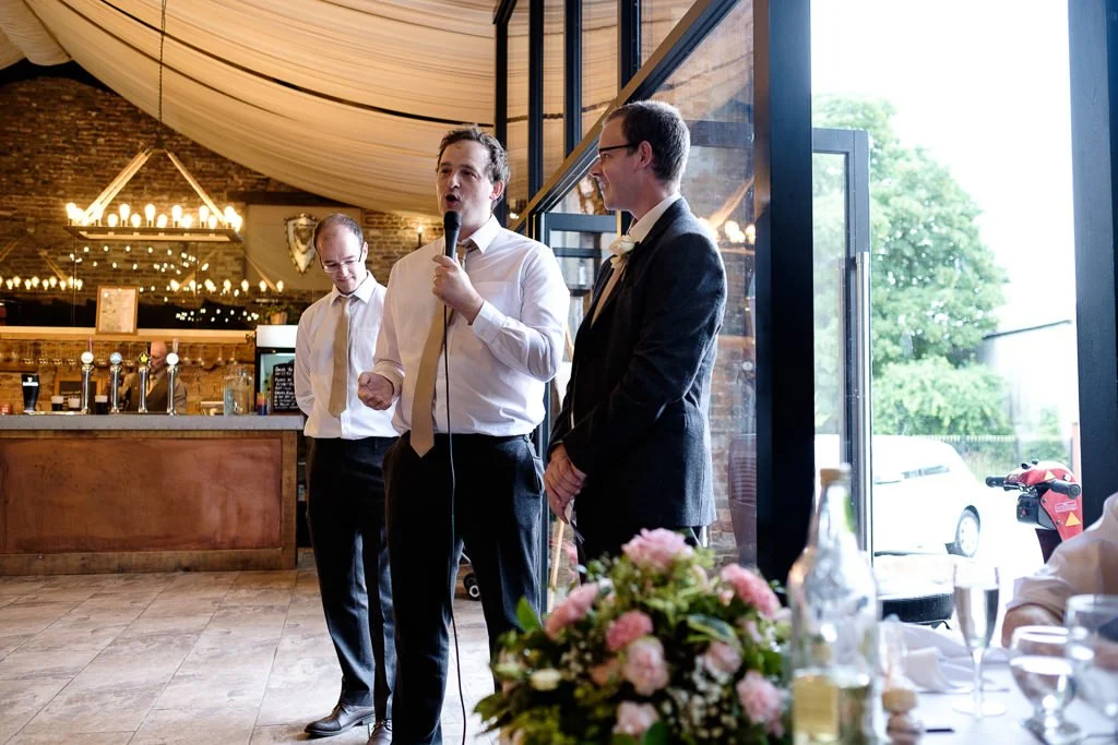 Best man making his speech