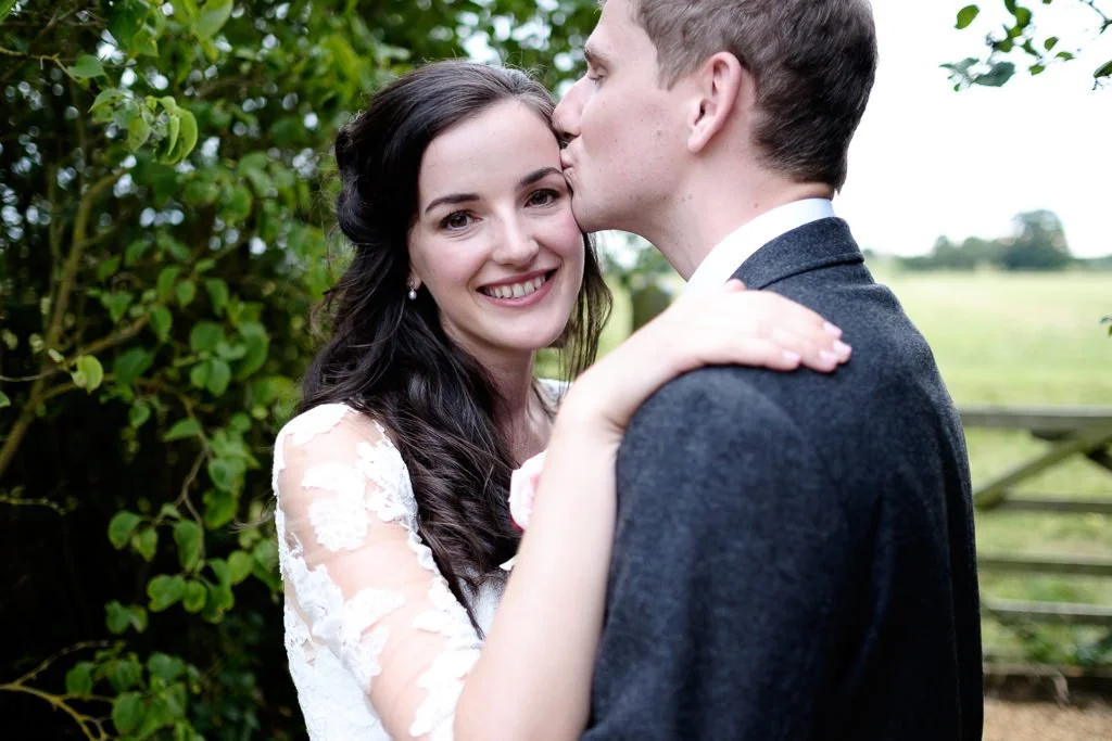 The smiling bride