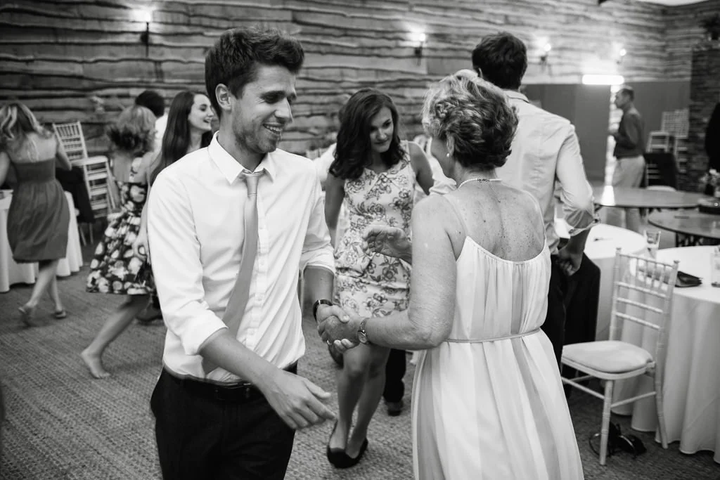 Wedding Guests dancing at the Ceilidh