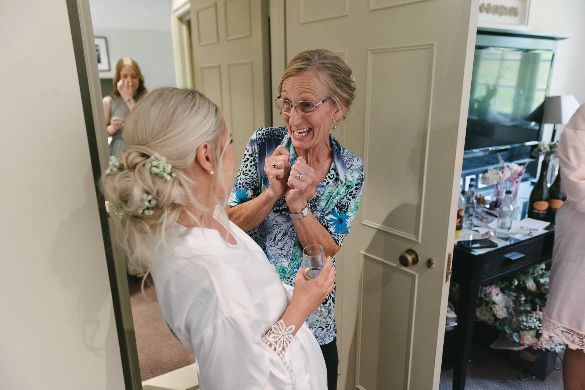 Wedding excitement in the morning