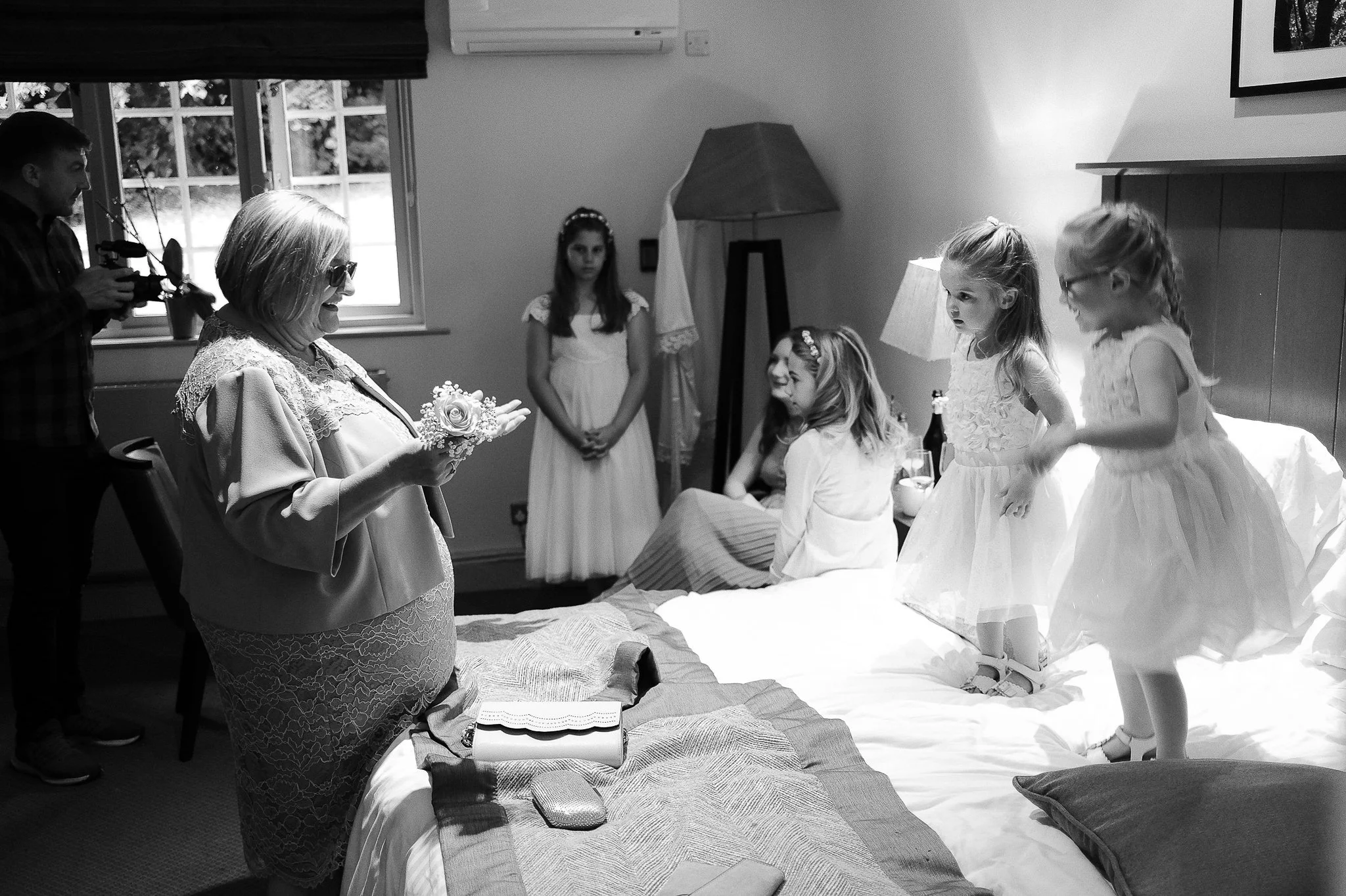 The bridal prep room