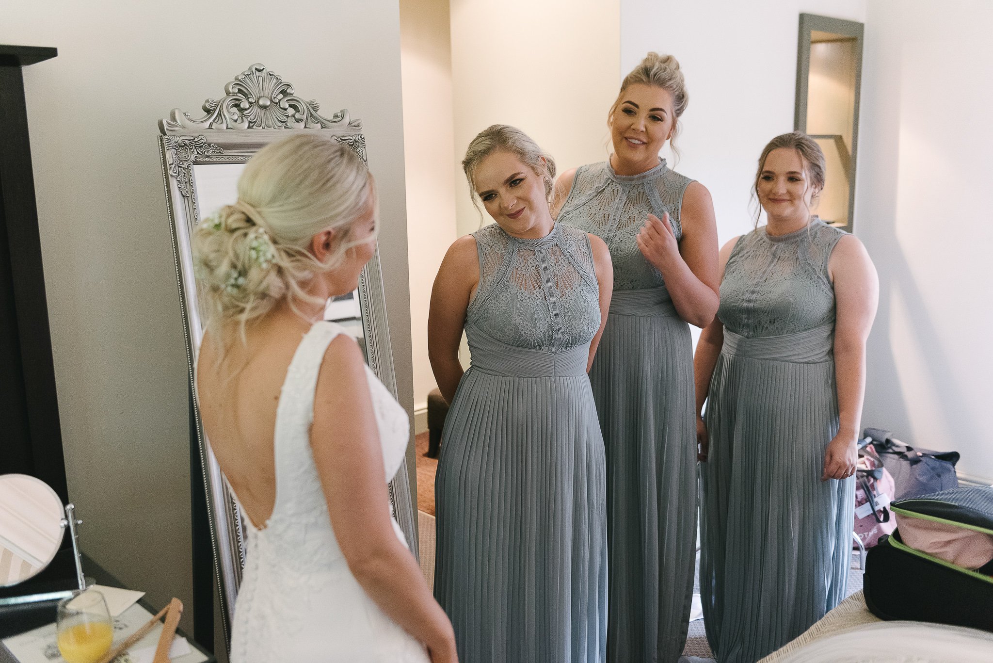 Bridesmaid approval for the dress