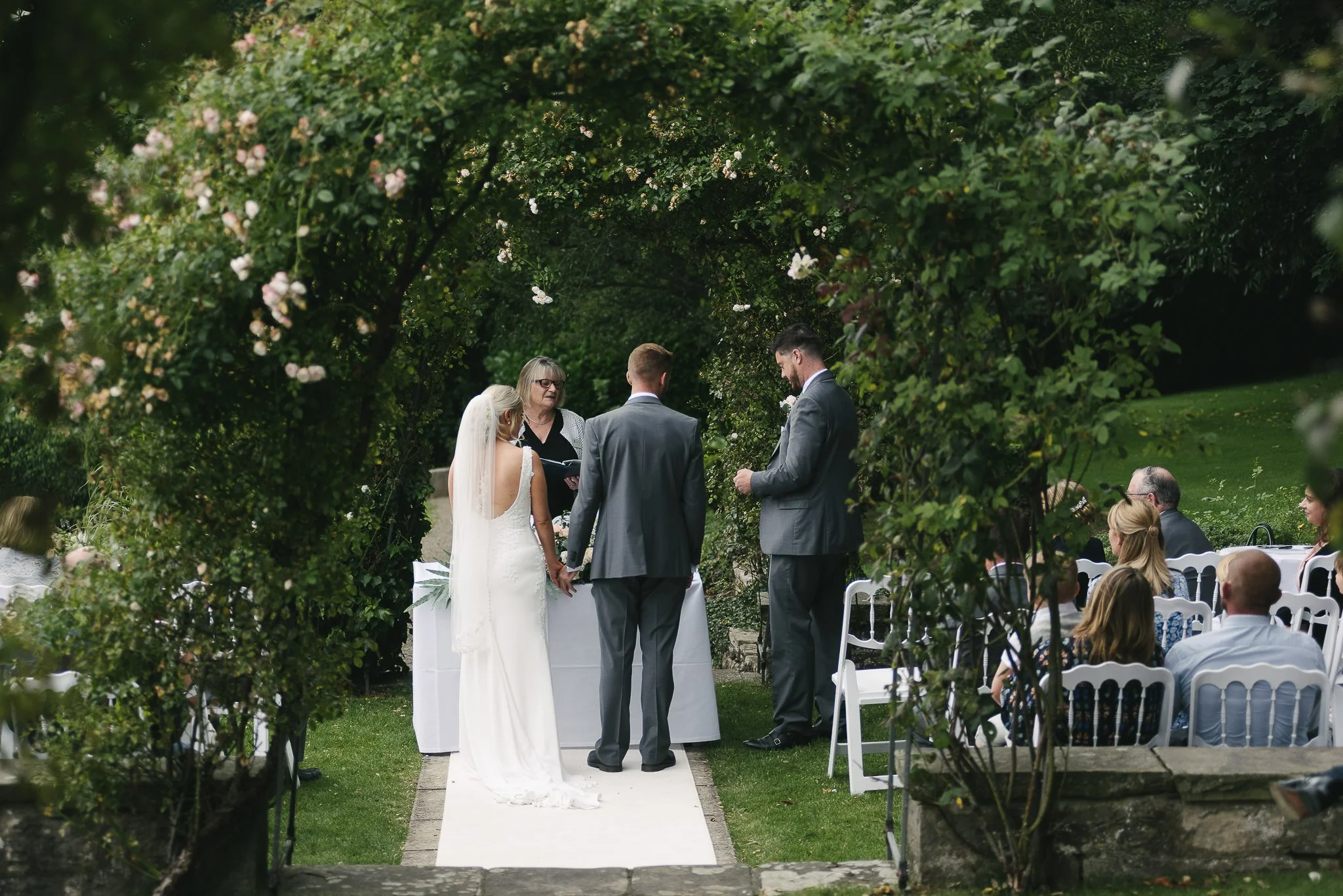 Wood Hall Wetherby wedding ceremony from the back