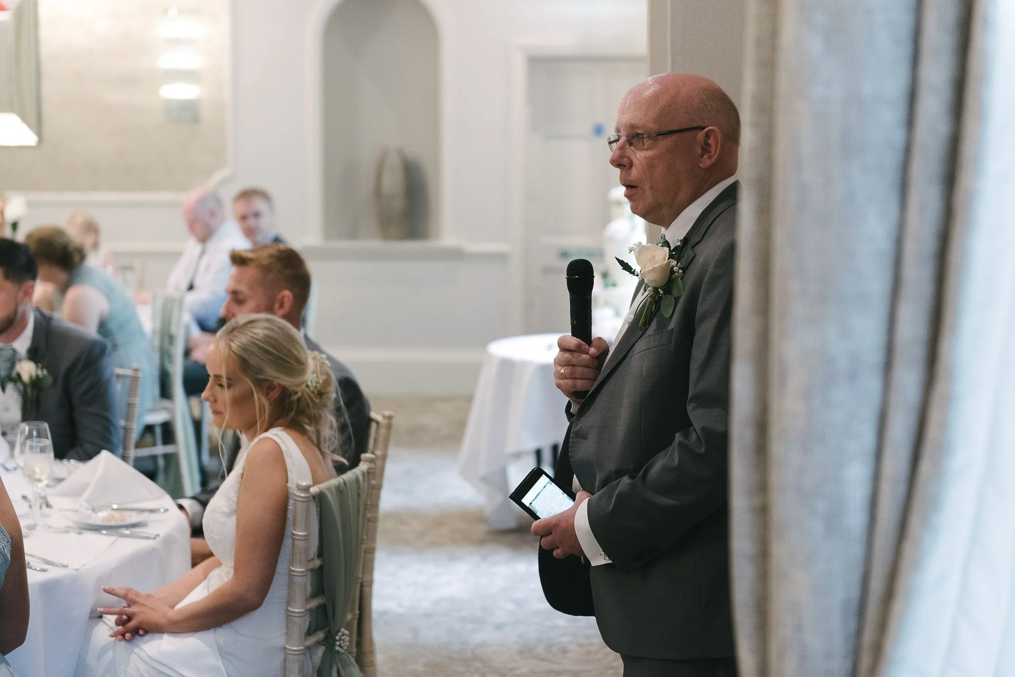 Father of the bride making his speech