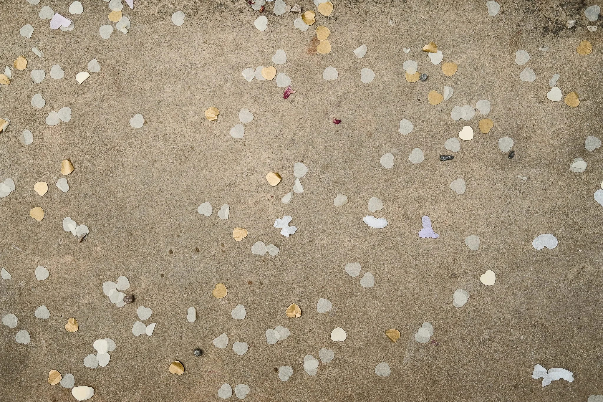 Confetti on the floor