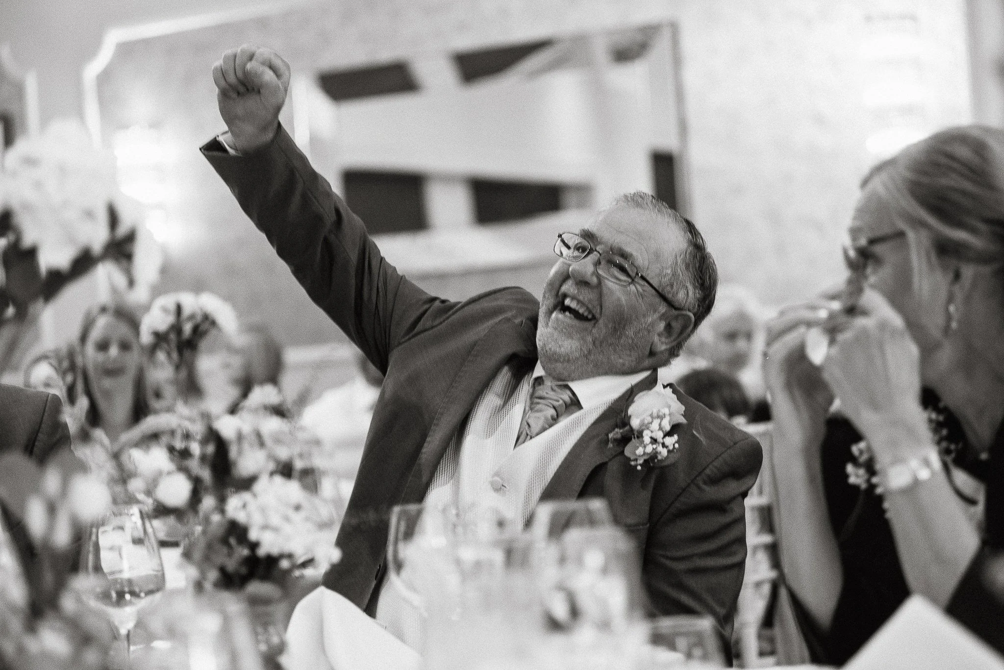 enjoying the best man's speech