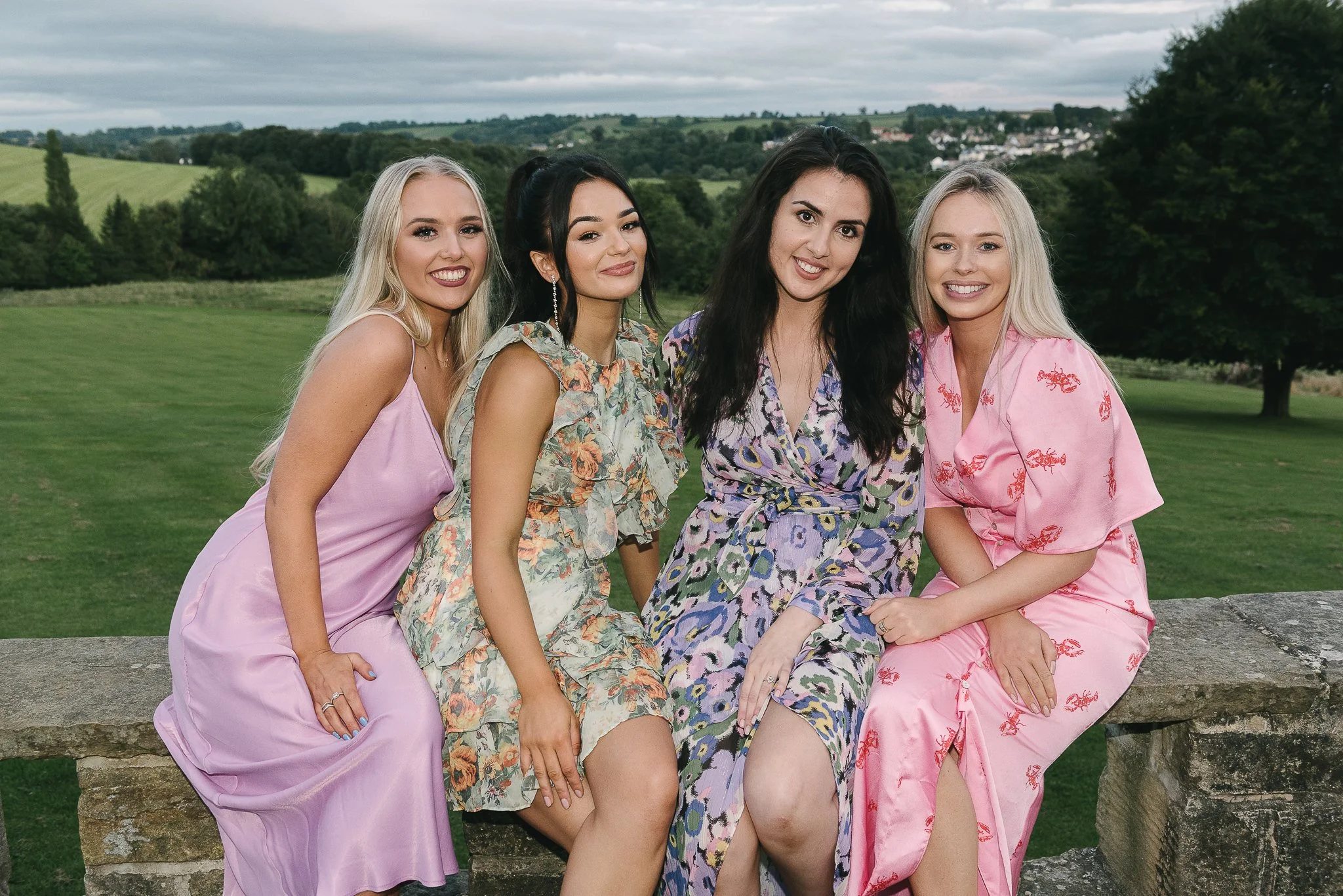 wedding guests dressed up