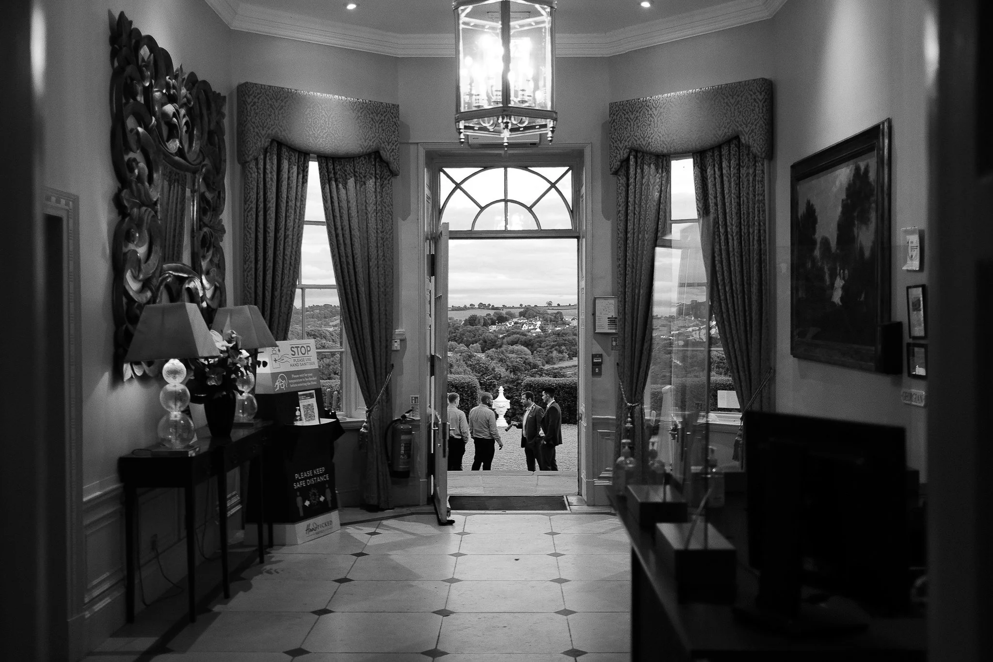 The main entrance to wood Hall North Yorkshire