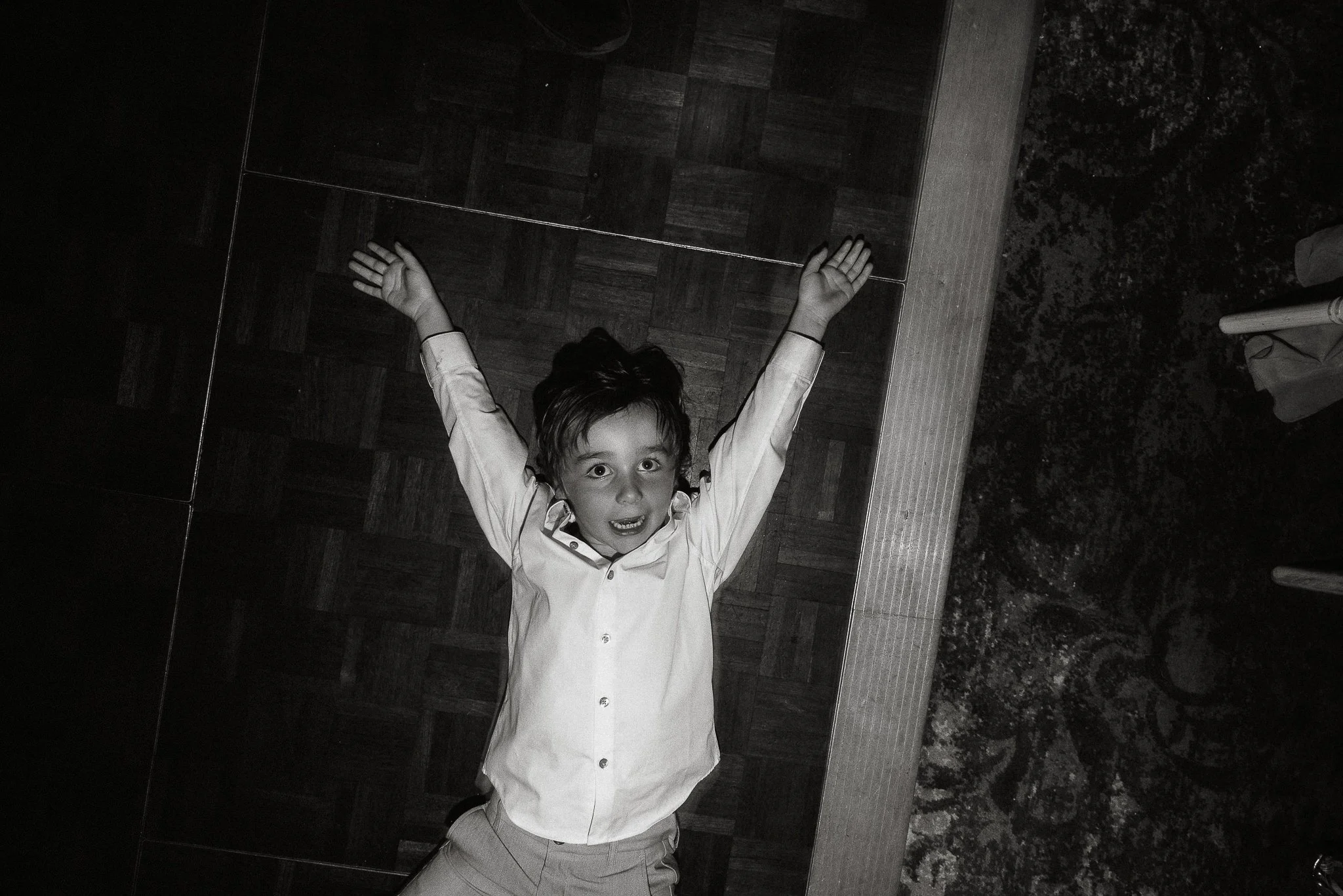 young guest dancing on the floor
