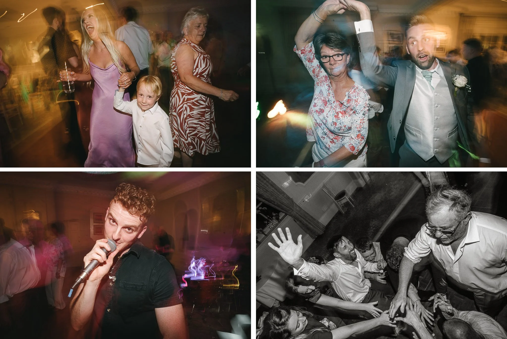 Wedding disco guests dancing