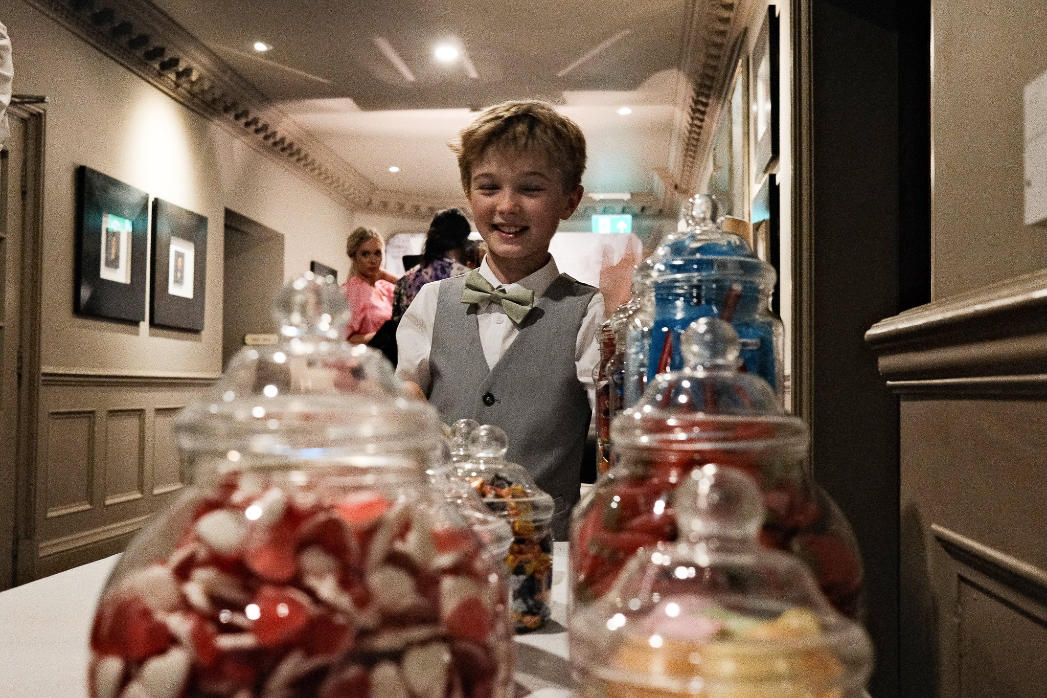 eyeing up the sweet table
