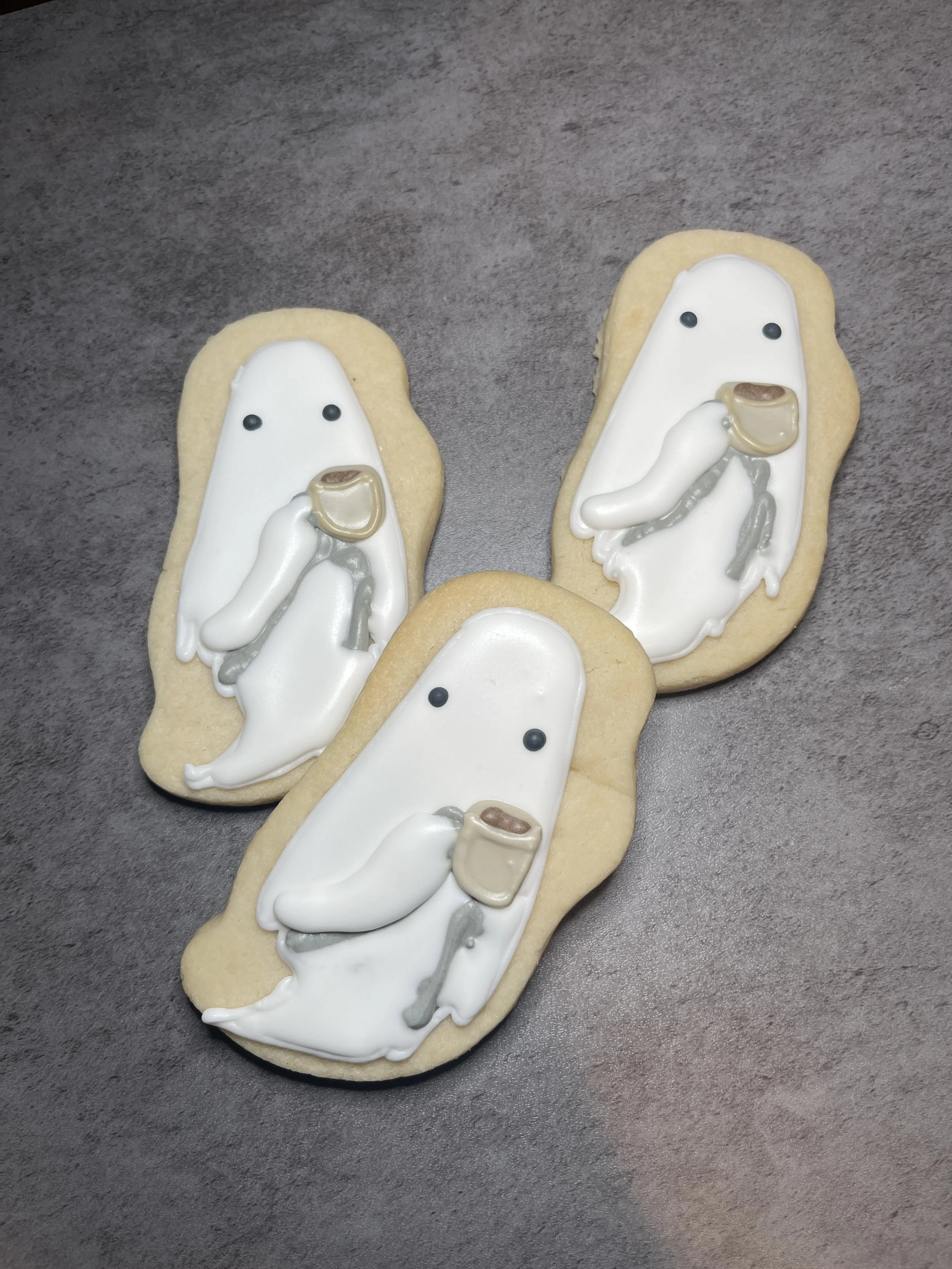 Ghost drinking coffee