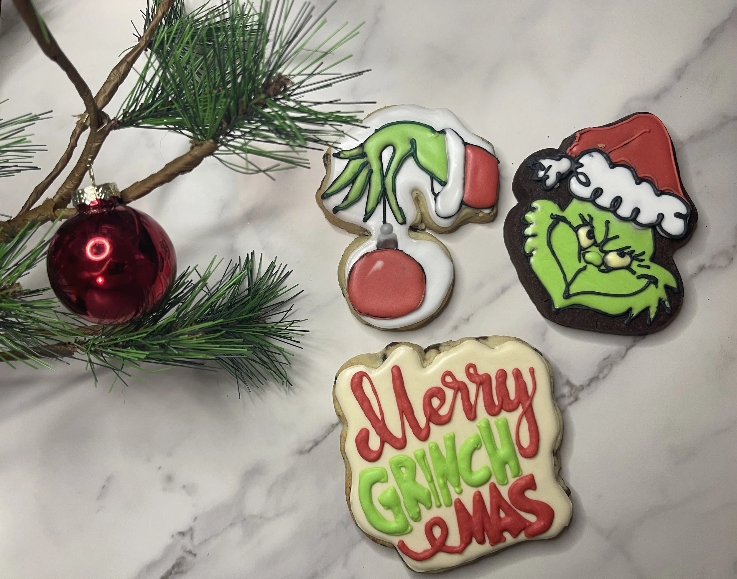 The mean one themed cookies 