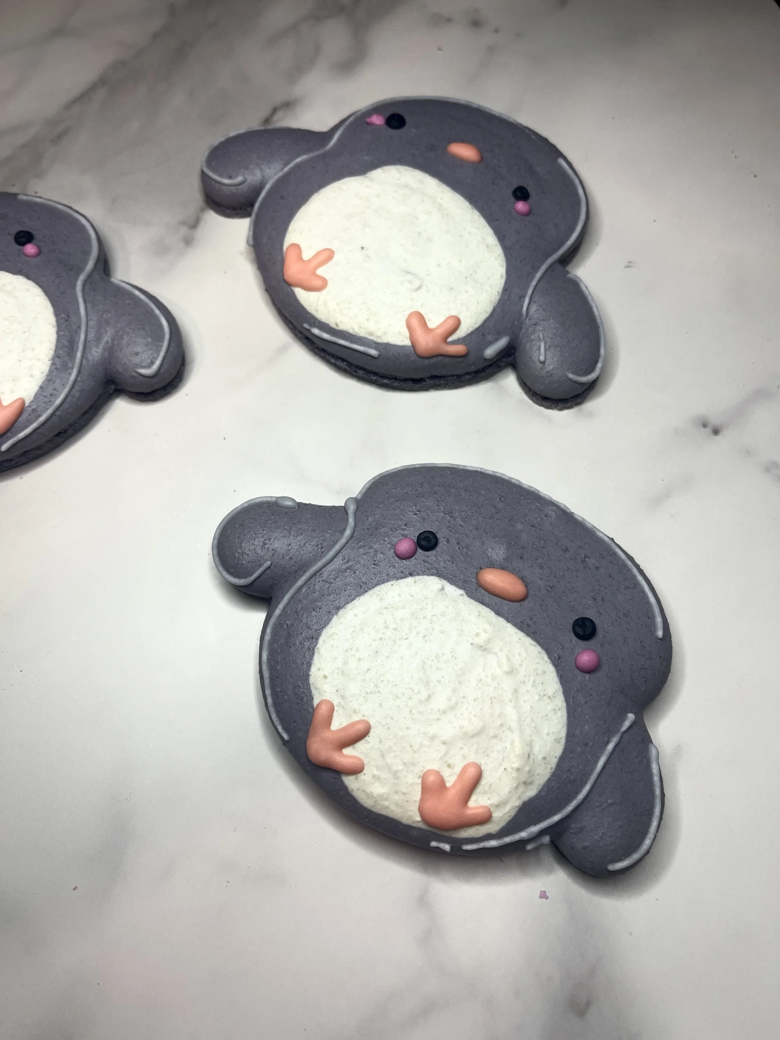 Penguin French macarons