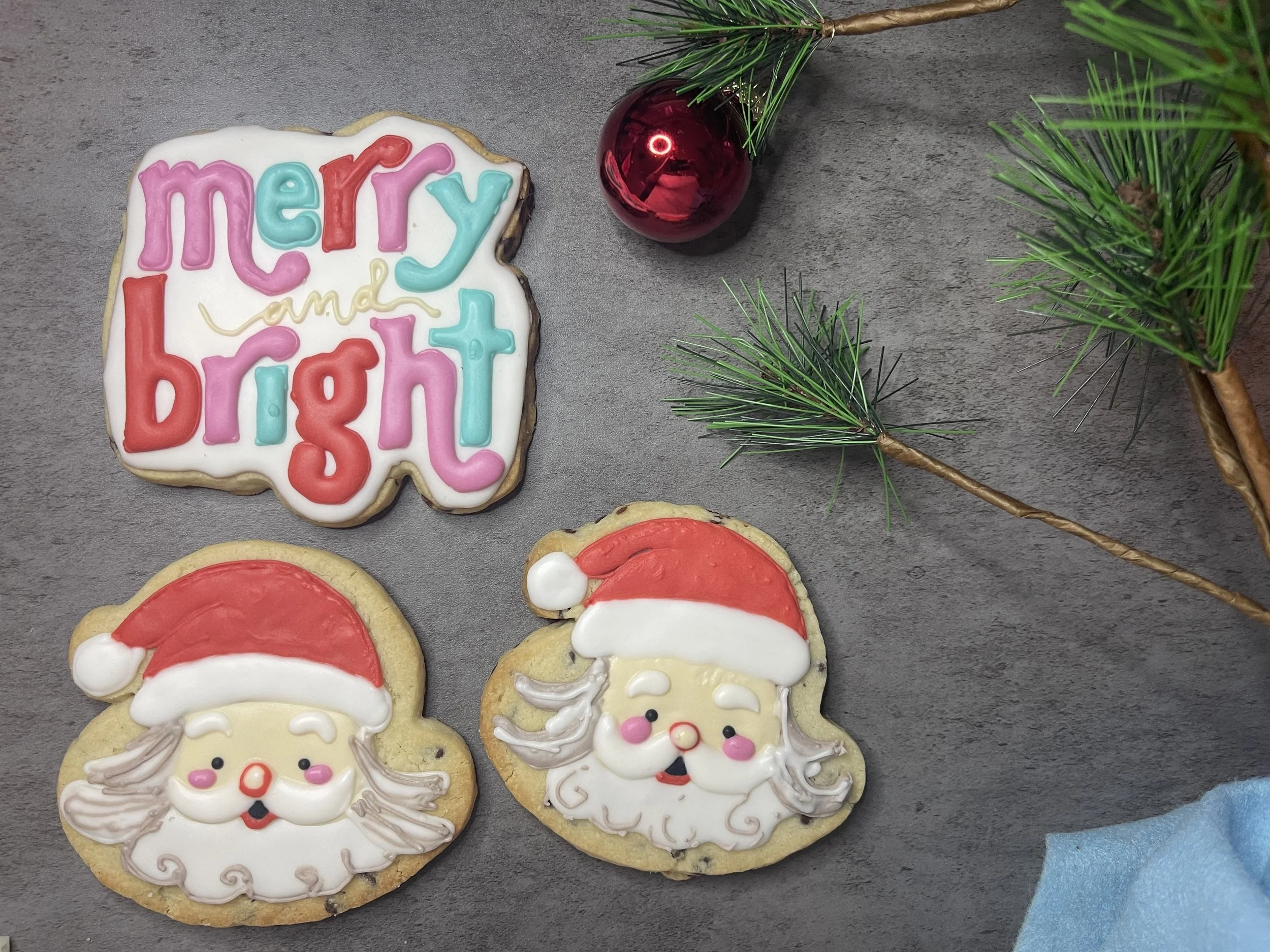 Santa themed cookies