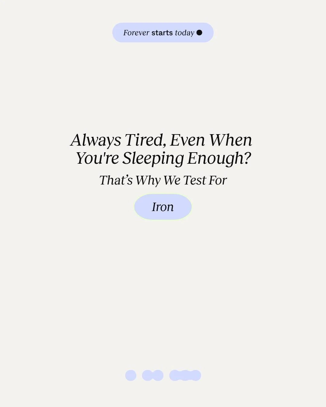 Feeling exhausted all the time isn't always a sign that you need more sleep.

Iron is one of the most important biomarkers we test at NOA because low iron can affect everything from your energy and concentration to your mood, exercise performance and