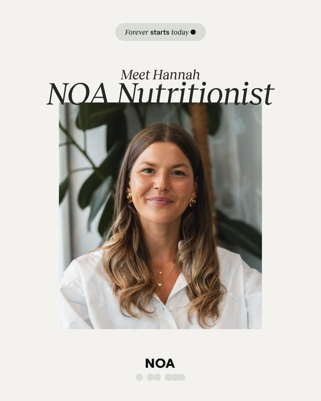 Meet Hannah, one of our Nutritionists at NOA. 💛

@_hannahcartwrightnutrition holds a Master&rsquo;s degree in Human Nutrition and combines the latest evidence-based nutritional science with a kind, realistic approach to women&rsquo;s health. She bel