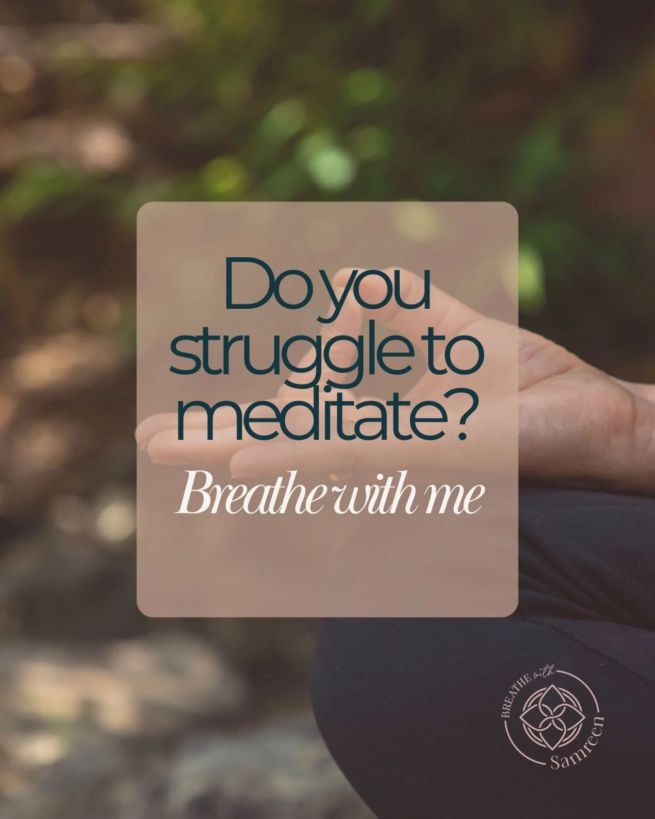 You&rsquo;re not bad at it. Meditation just might not be the right tool for where you are right now.

When the nervous system is dysregulated, sitting quietly with your thoughts can feel overwhelming - or just deeply frustrating. The mind won&rsquo;t