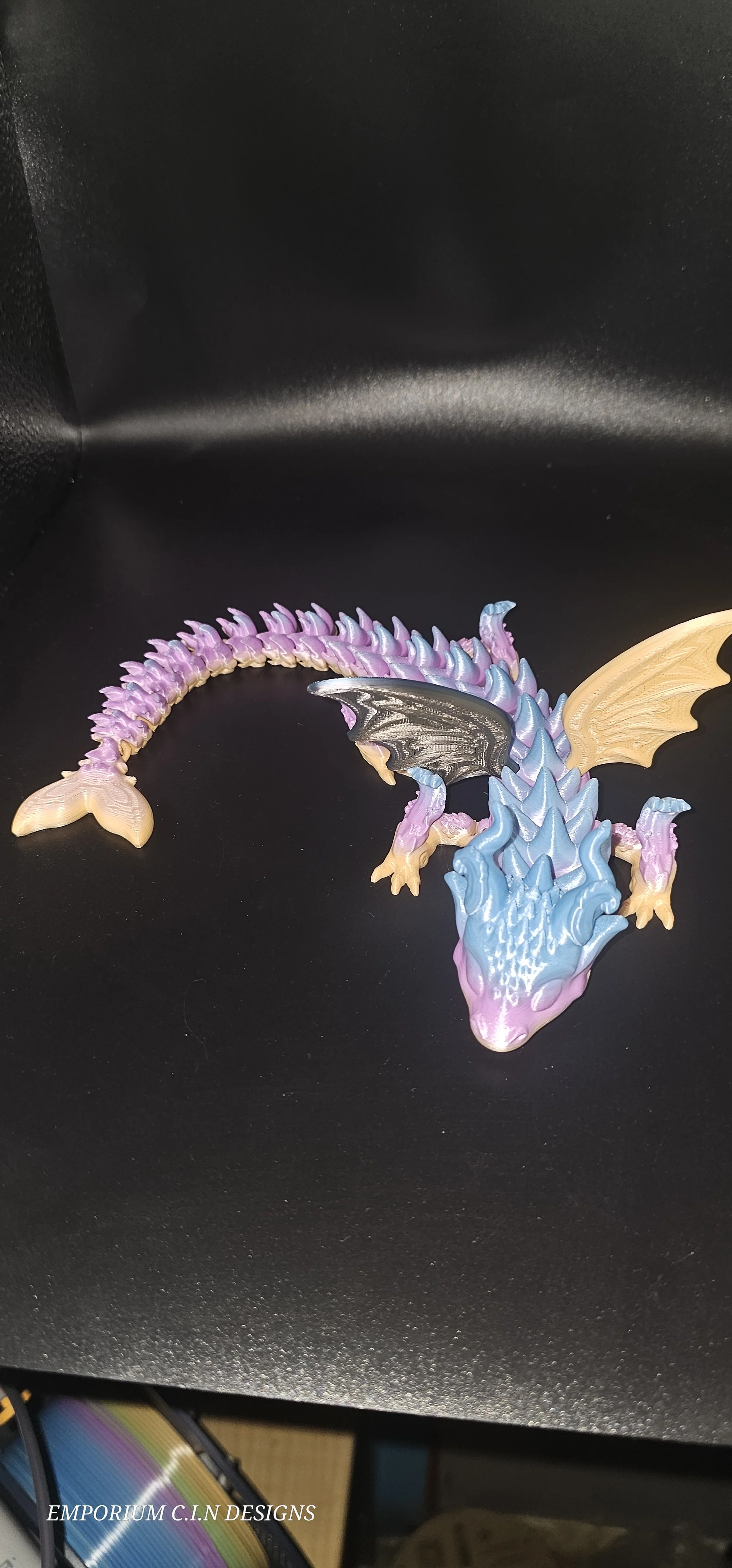 3d mermaid winged dragon