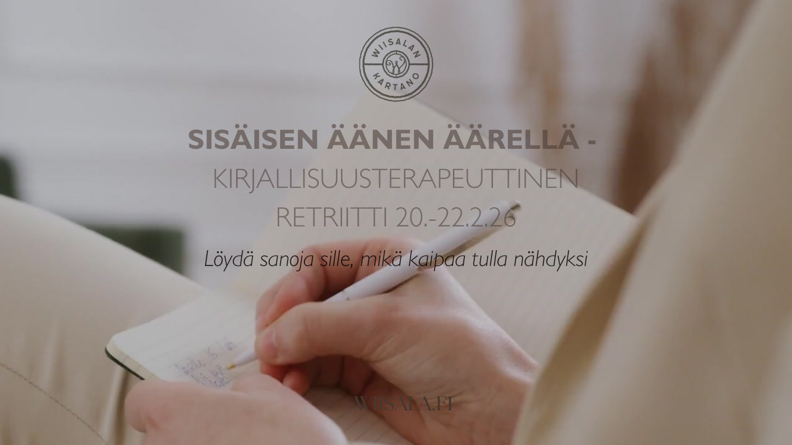 Sisäisen äänen äärellä -Kirjallisuusterapeuttinen retriitti