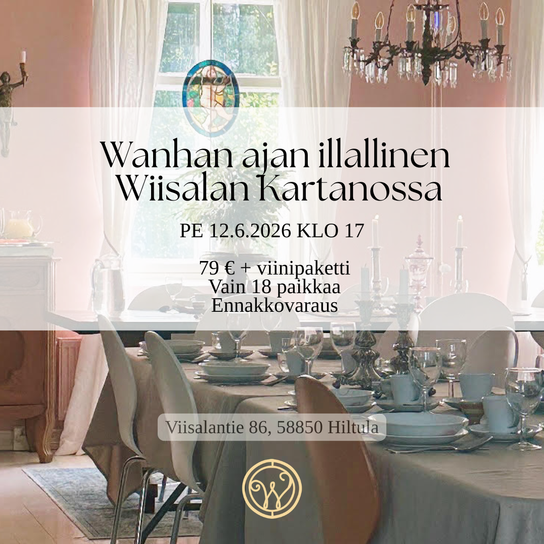Wanhan ajan illallinen Wiisalan Kartanossa