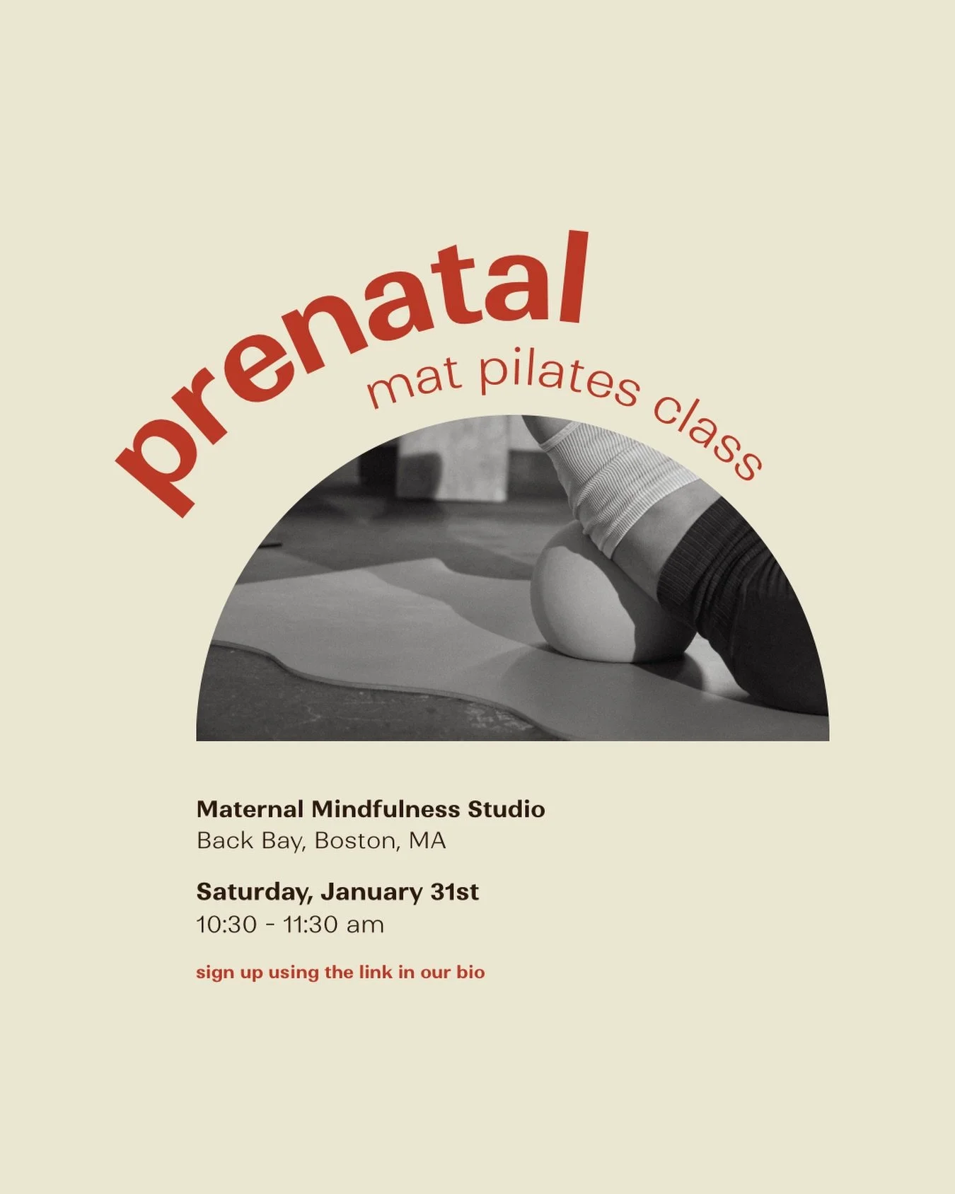 🤎 moms-to-be, this one&rsquo;s for you !! we are going back to Maternal Mindfulness in Boston, MA on January 31st for a prenatal pilates class. designed to help you prepare your body for change, this movement-based practice will be centered around m