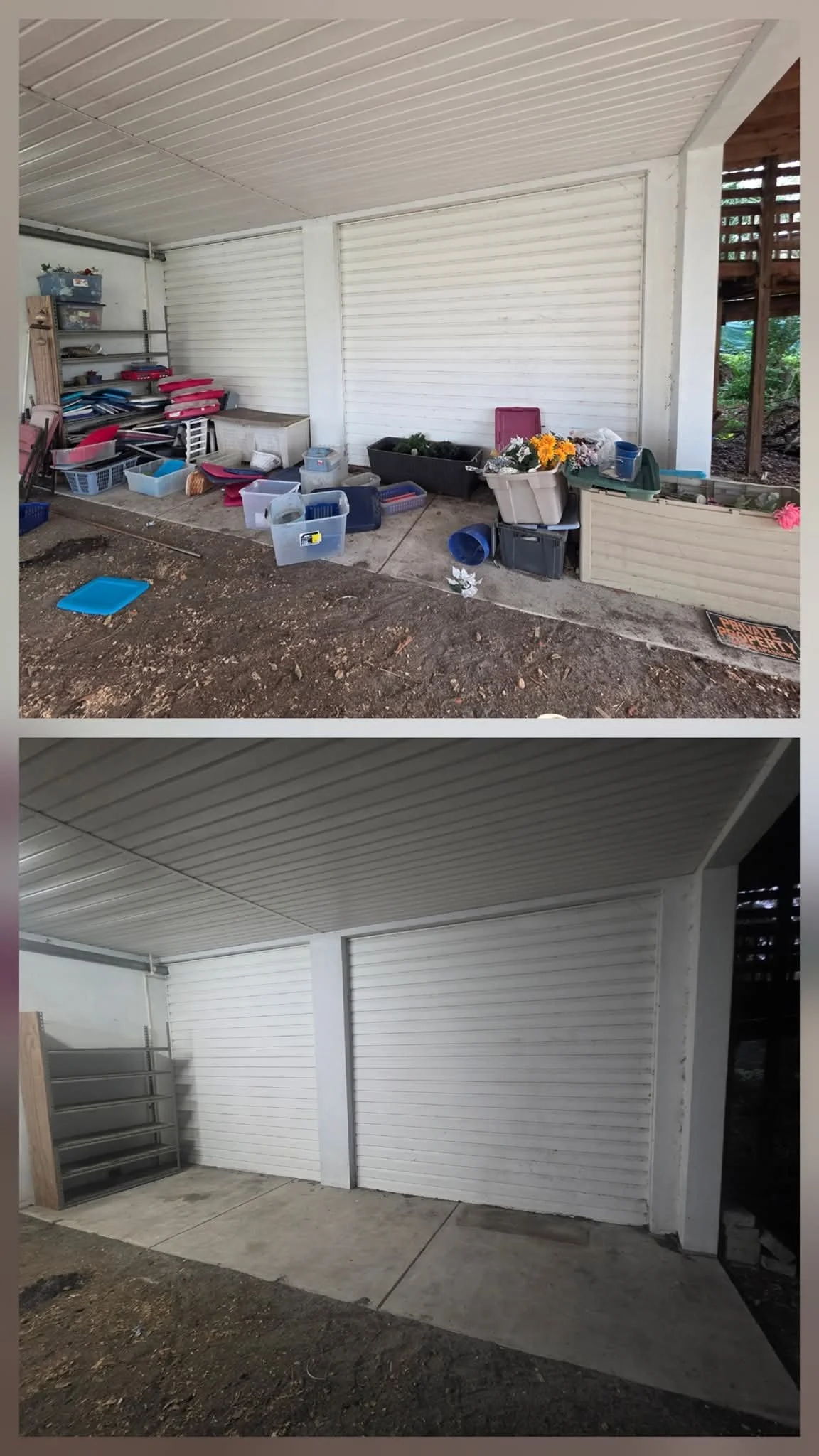 Car port cleanout in Tarpon Springs