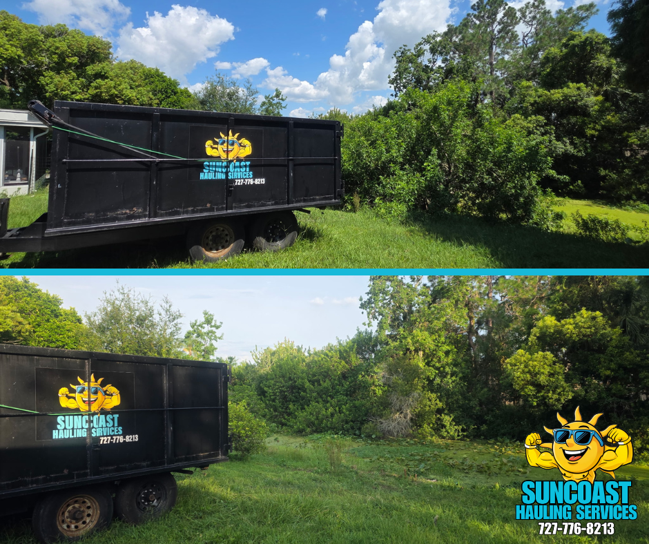 Palm Harbor, FL Yard Debris & Junk Removal

Suncoast Hauling Services completed this outdoor cleanup and junk removal project in Palm Harbor, Florida, hauling away unwanted yard debris, brush, branches, and other property debris. Our local junk remov