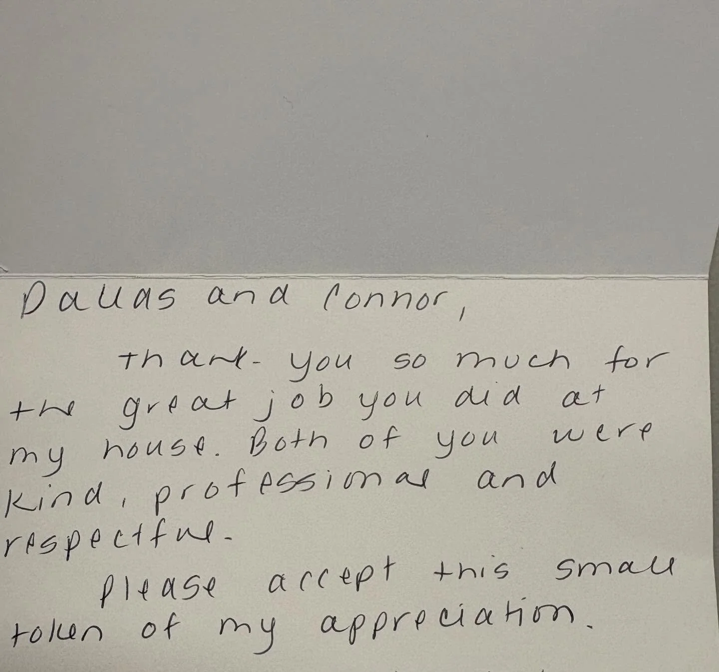 A personal note and a batch of warm chocolate chip cookies 😮&zwj;💨
A review that cannot be topped! We are so thankful to all of our customers who take time to show their appreciation for our crew 🫶🏻