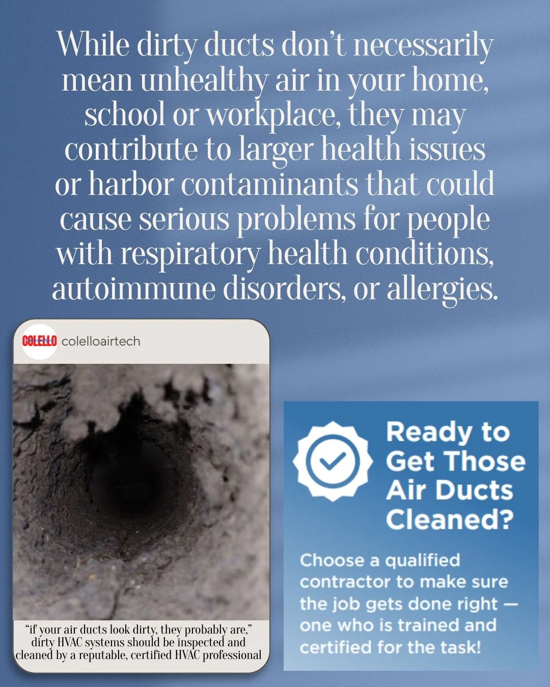 NADCA the governing body for air duct cleaners just launched a new website that has excellent resources geared towards helping homeowners, business owners, facility managers about clean air. To view the website click the link below and be sure to hir